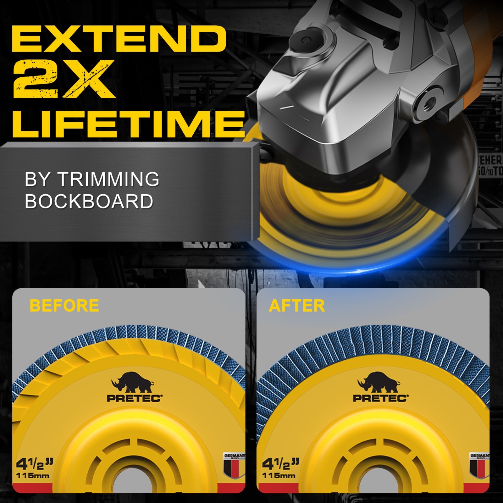 100+20 Pack Flap Discs 40 Grit 4.5" x 7/8" Grinding Sanding Wheels Disc Zirconia