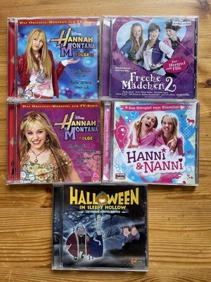 5 Hörspiel CDs -  Hannah Montana, Freche Mädchen, Halloween, Hanni & Nanni
