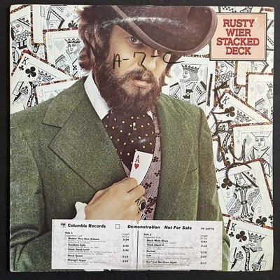 Rusty Wier~Stacked Deck~White Label Promo~1977 Country Rock~Ex Vinyl~FAST SHIP