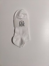 b studio -women's socks - white- Cotton Blend - Made in USA **O34**