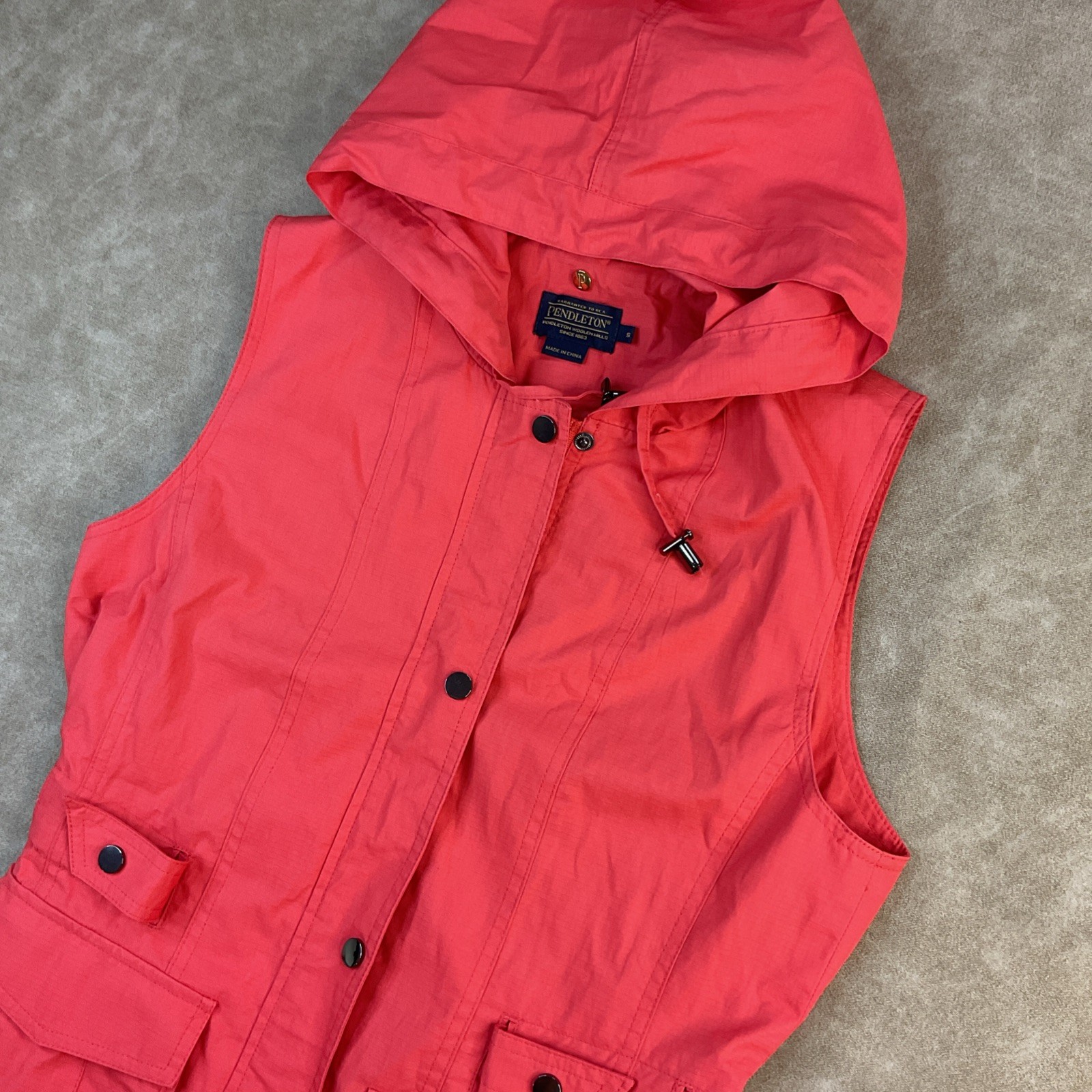Pendleton Utility Vest Hooded Full Zip Pockets Co… - image 2