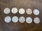 Lot of 10 Rosevelt 1950’s Circulated 90% Silver Dimes.