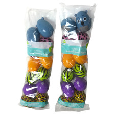Lot of 2 Way to Celebrate Colorful Fillable Animal Easter Eggs 12 Count Each