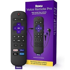 Roku Voice Remote Pro: Rechargeable, Hands-Free Voice  Lost Remote Finder
