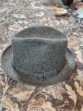 Vintage Champ Featherweight Brown Fedora Hat Wool Blend 7 1/4 Bound Edge Vtg