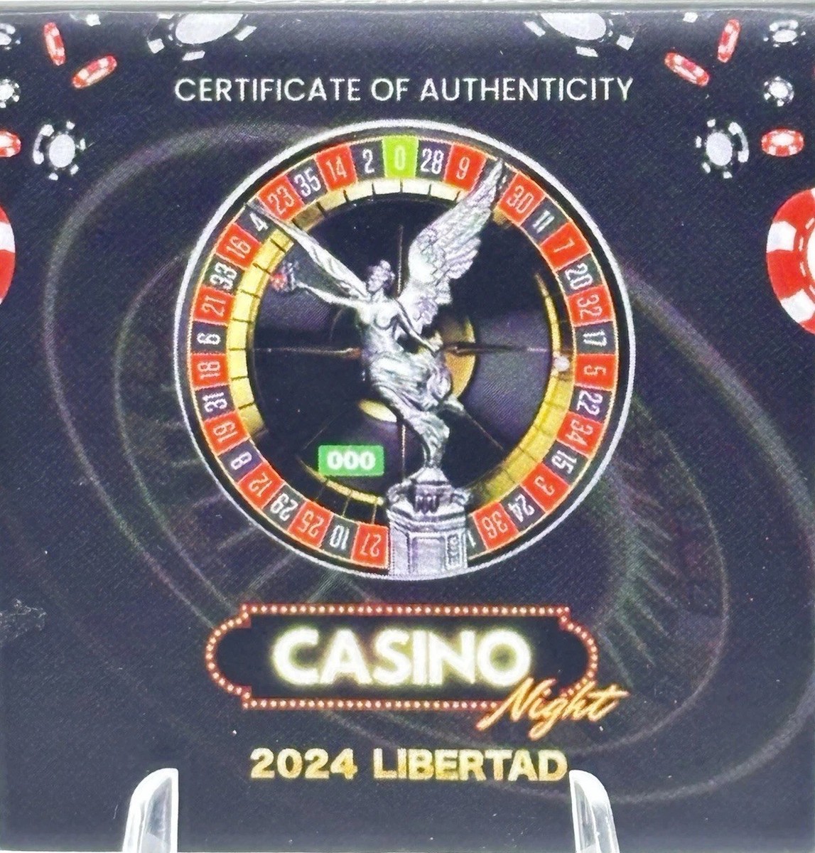 2024 Mexico Libertad Roulette Casino Night Edition 1 oz Silver