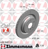 2X Bremsscheibe Coat Z Zimmermann 400.3687.20 FüR Mercedes W166 C292 Klasse Gle