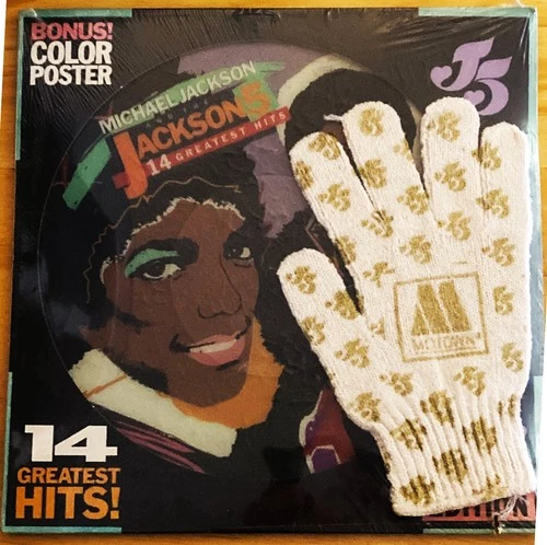 MICHAEL JACKSON & JACKSON 5 -PICTURE DISC -14 GREATEST HITS w/GLOVE-SEALED