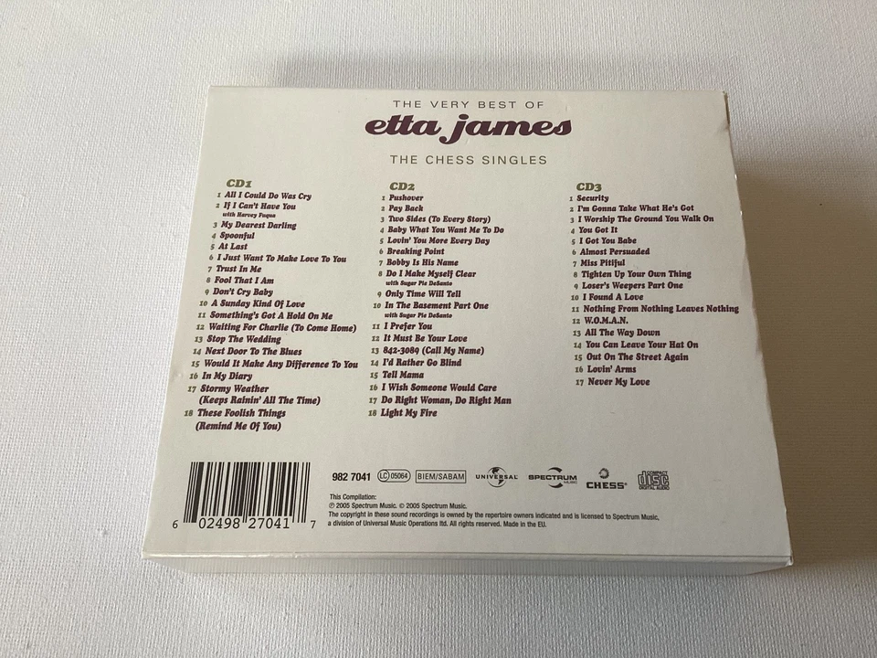 Etta James The Chess Singles BOX 3 CD 2005 Spectrum - Bild 2 von 4