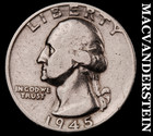 1945 Silver Washington Quarter - Scarce  Better Date  No Reserve  #M591 — photo 1
