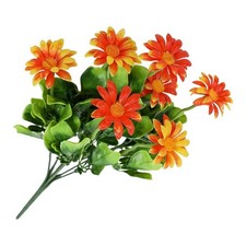 Plastic Artificial Daisy Spinach Chrysanthemum Bouquet for Dining Table 33cm