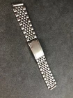 ✅ Vintage BEADS OF RICE BRACELET 15/18mm Stainles Steel Swiss Watch Bracelet