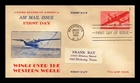 US COVER AIR MAIL 6C FIRST DAY ISSUE SCOTT C25 PAN AMERICAN AIRWAYS