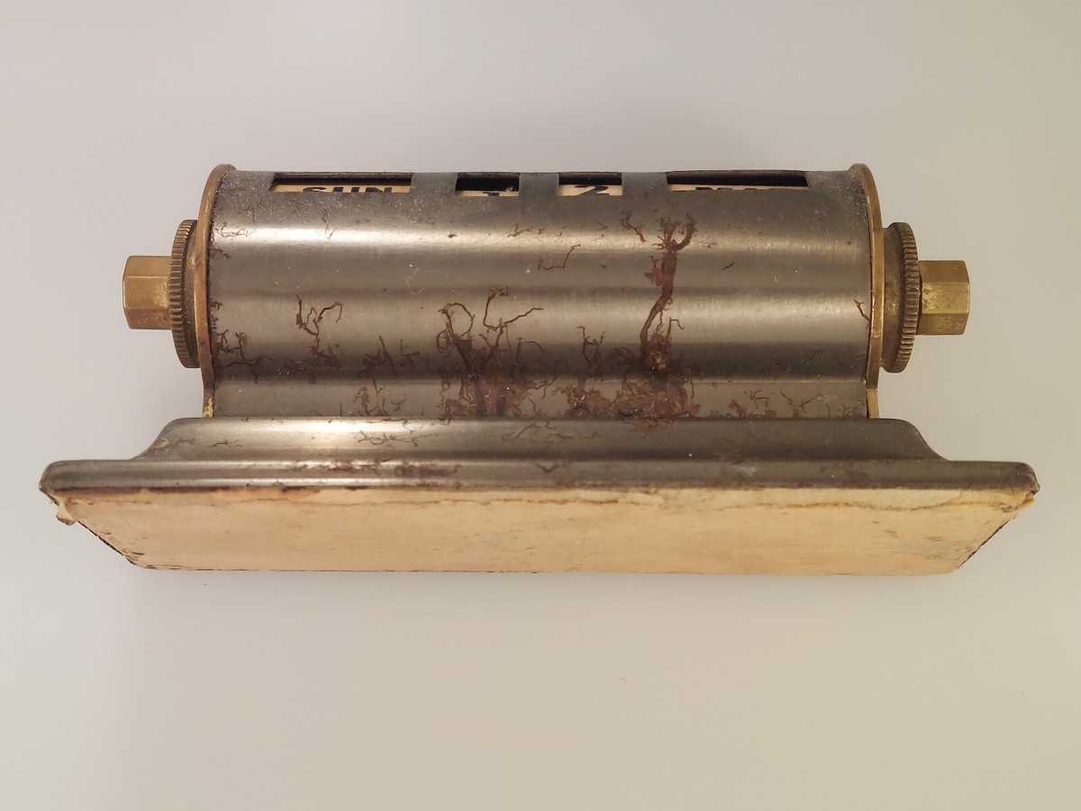 【とも】パークシャーマン DeskCalendar 010413 PARK SHERMAN Mid-Century Vintage Brass Rolling Day Date Desk