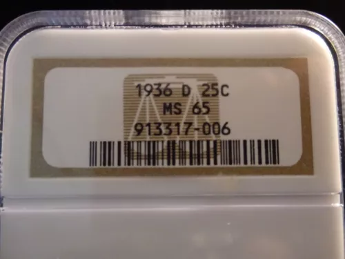 1936-D Washington Silver Quarter NGC MS65