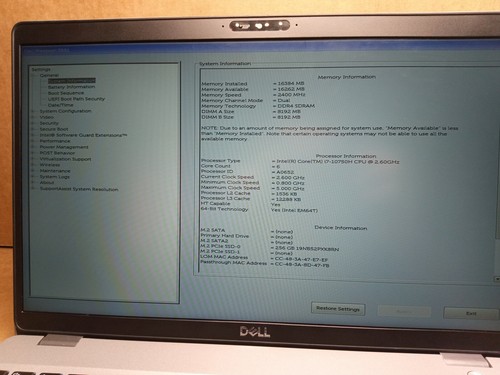 Dell Precision 3551 i7 10750H, 16GB RAM, 256GB NVME, Quadro P620, Backlit KB - Picture 2 of 14