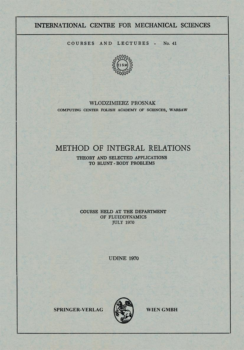Thumbnail - Method Of Integral Relations W. Prosnak Taschenbuch Paperback 100 S.
