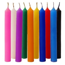 Chime - Spell Candles Unscented Assorted Colored Candles Mini Taper 4 Inch Ta...