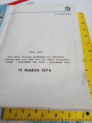 CESSNA 182 &amp; SKYLANE PARTS CATALOG 1962 - 1973 AIRCRAFT AVIATION USA |  eBay