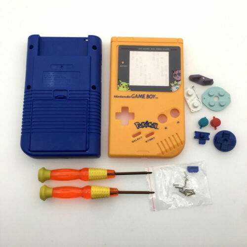 New item Yellow + Blue For Game Boy Classic DMG GBO Pokemen Housing Shell Case - Zdjęcie 1 z 7