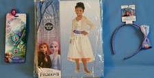 DISNEY FROZEN II ANNA COSTUME DRESS-JACKET-BELT;GIRLS 8-10-Hairband-jewelry-LOT