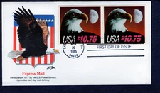 1985 Stamp #2122 Pair Express Mail FDC Fleetwood