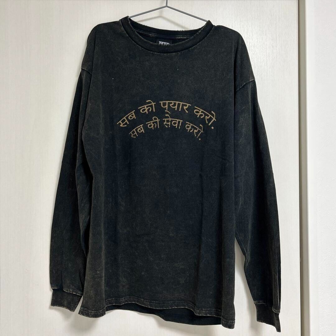 Fujii Kaze Love All Serve Damage Long Sleeve T-Shirt Black L Fujii Kaze Love All Serve Damage Long Sleeve T-Shirt Black L