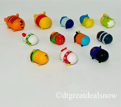 Disney Pixar Tsum Tsum Vinyl Mixed Lot of 12 Different Size Pooh