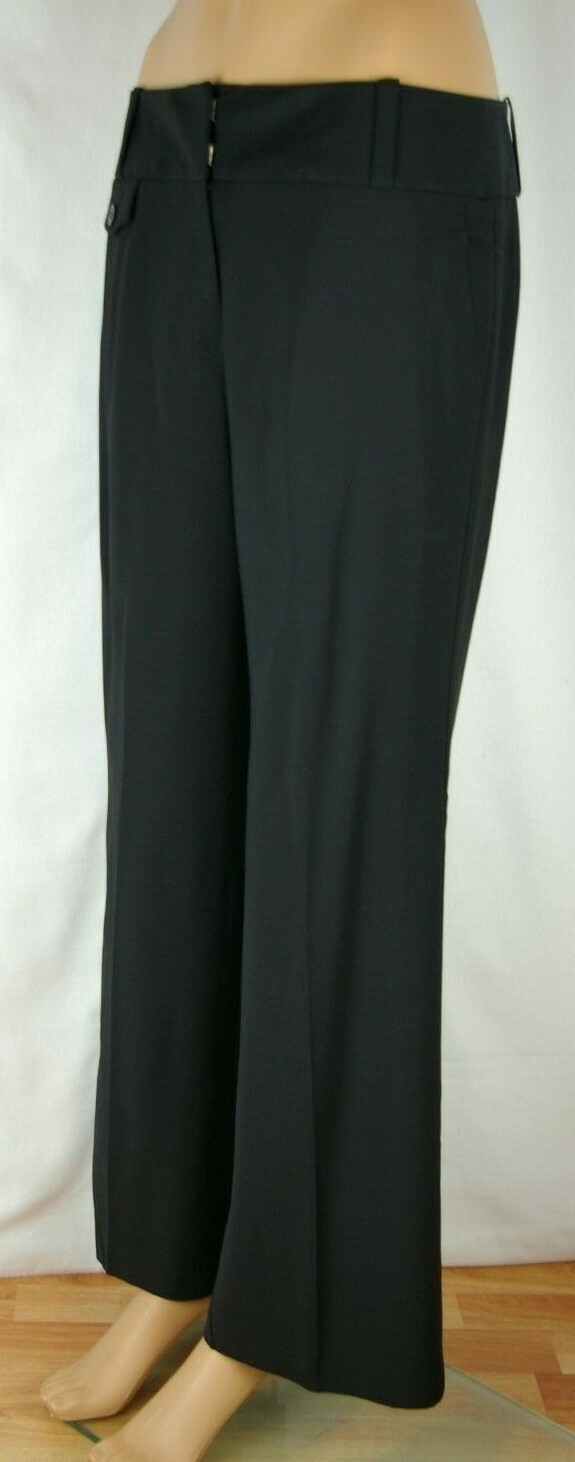 Talbots Petites Stretch Solid Black Flat Front Li… - image 10