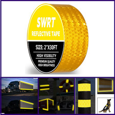 Reflective Tape 2 Inch x 30 Feet DOT-C2 Shining Star Fade Resistant Yellow