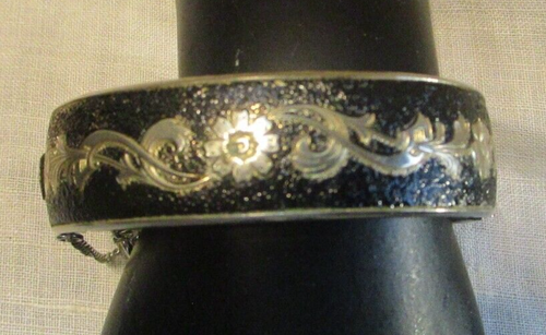 Armreif Armband Vintage Schwarz Akzent - Bild 3 von 12