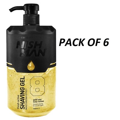 Nishman Shaving Gel Gold One Easy Tattoo - PACK OF 6