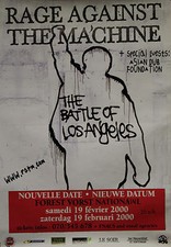 "RAGE AGAINST THE MACHINE Concert FOREST VORST NATIONAL" Affiche originale 2000