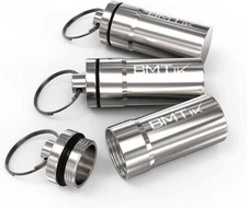 Portable Pocket Ashtray with Lid, Smell Proof Portable Ashtray, Aluminium, 3pk