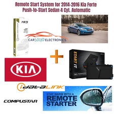 Remote Start System for 2014-2016 Kia Forte Push-to-Start Sedan 4 Cyl. Automatic