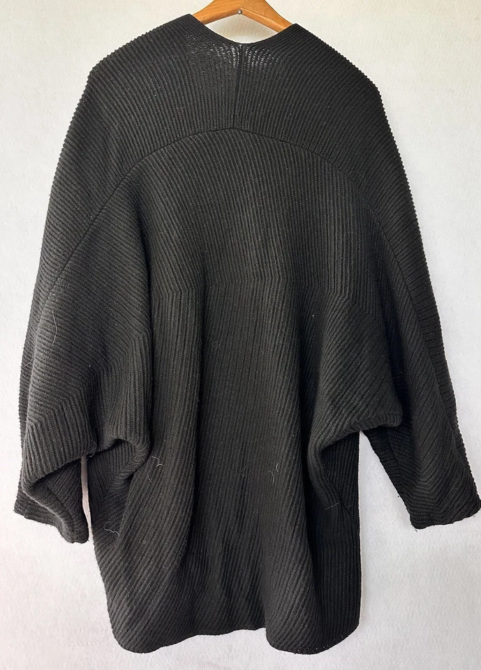 Cárdigan Suéter Cápsula Negro Para Mujer Lafayette Lana Cachemira M Foto 2 de 3