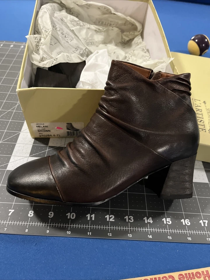 L’artiste Melani Boots Size EU 37 US 6.5-7 Brown Mid-Calf Boot Zip - New - Image 2 of 4