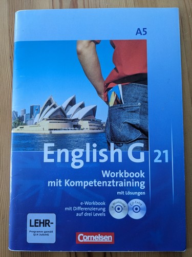 English G 21 Workbook Lösungen Klasse 9 Pdf English G 21 A5 Workbook Lösungen + e-WB +Lehrerfassung, sehr guter