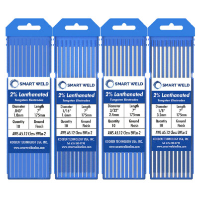 TIG Welding Tungsten Electrode (.040 1/16 3/32 1/8 and Assorted Pack) All Colors