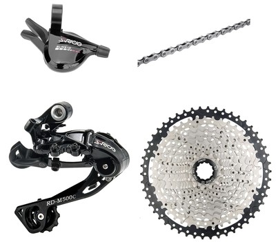 S Ride 1x 12 Speed 4 pc Mountain Bike Groupset Shifter, 11-50 cassette, Rear