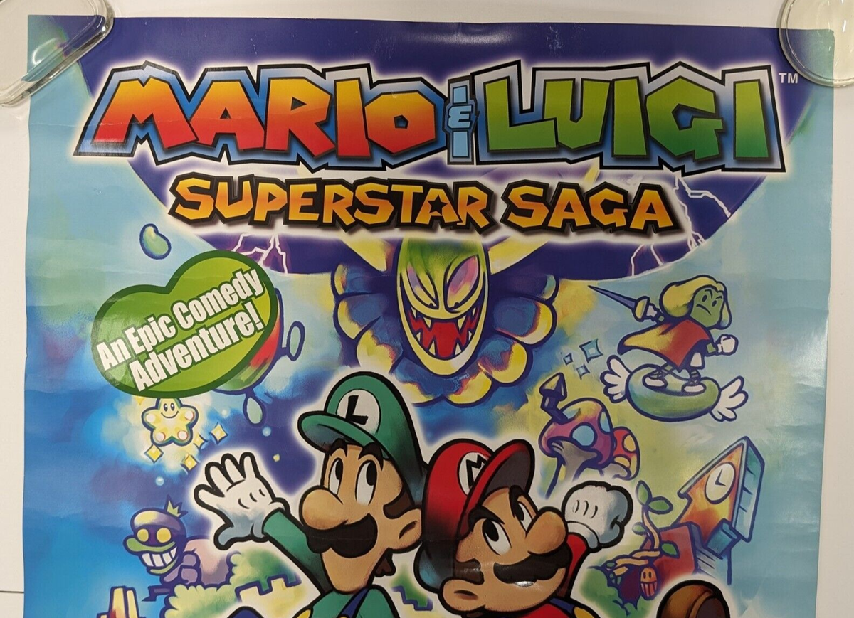 Vintage 2003 Nintendo Mario and Luigi Superstar Saga Store Promo