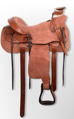 Western Leather wade Roping Ranch Hand Tooled Horse Saddle 10'' to 18'' free ship