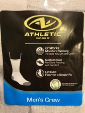 BULK LOT of 54 PAIRS of ATHLETIC WORKS Men's Gray Crew Socks SIZE 6-12 