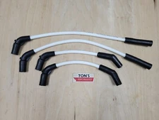 10mm Ton's Spark plug wires White Silicone 2018+ Harley Davidson Softail M8 FXFL