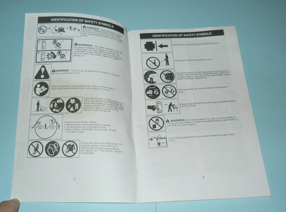 v...Poulan Pro Instruction Maual PP325 Gas Powered Grass Cutter Brush Trimmer - Image 2 of 2