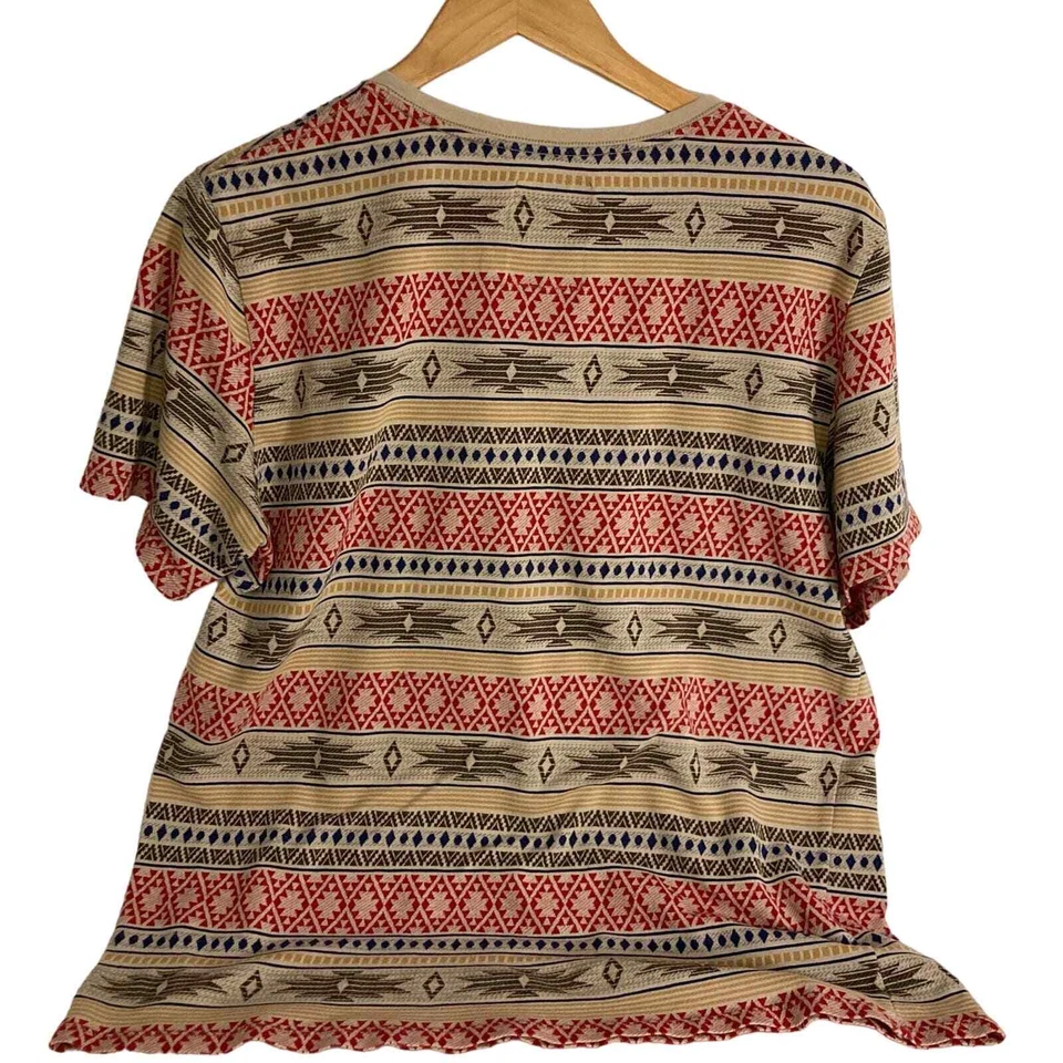 Top On the Byas Gráfico Manga Corta Estampado Tribal Multicolor Talla Extra Grande Foto 2 de 4