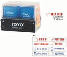 NEW Teacher Stamp Set Mini Toyo Self Inkling Stamp 8 Different Stamps