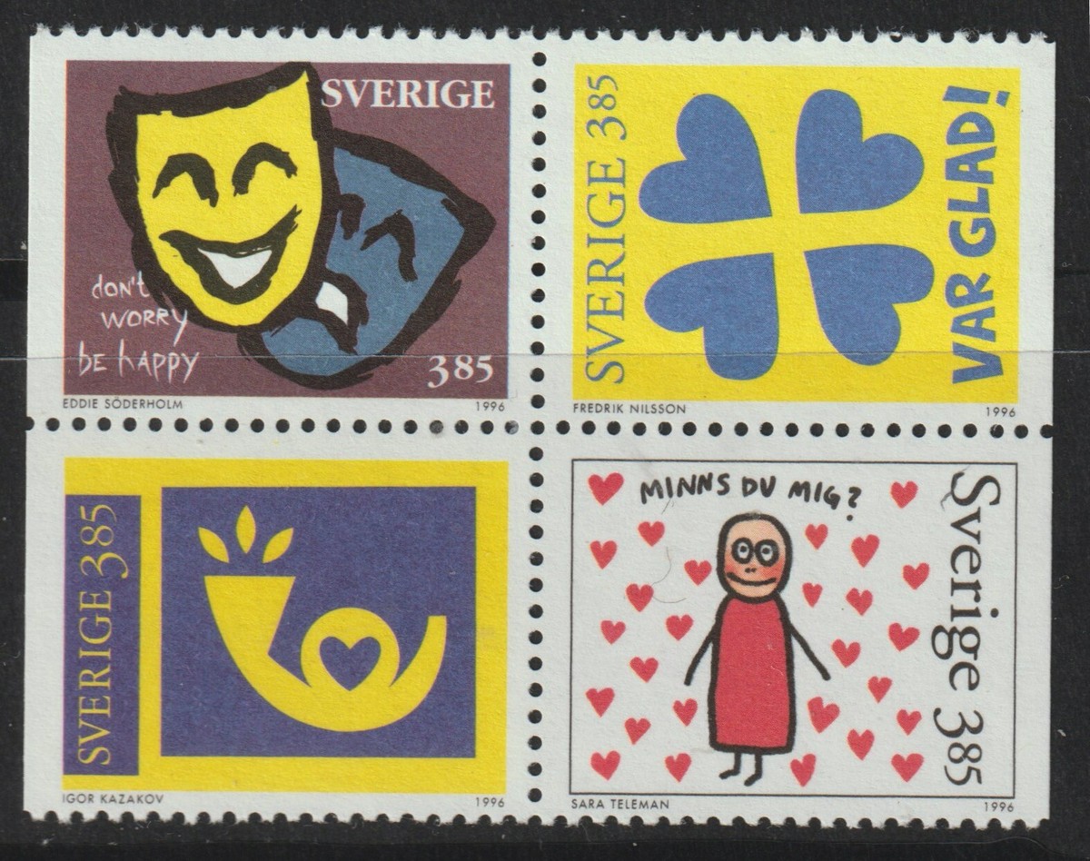 Sweden 1996 #2182-85 Greeting Stamps (Block of 4) - MNH | eBay