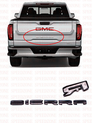 #ad 2019 2026 GMC SIERRA LETTERS Gloss BLACK 1500 2500 Overla EMBLEMS Tailgate $18.99