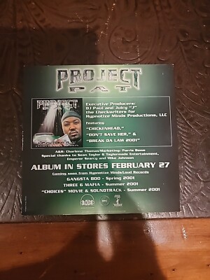 Project Pat Mista Dont Play Promo CD 3 Tracks Hypnotize Minds Loud